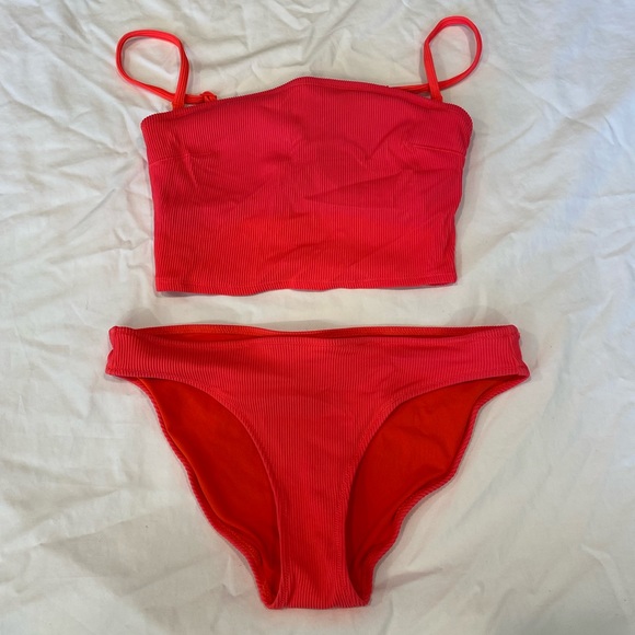 aerie Other - Aerie ribbed Bikini. Removable straps for bandeau style top.